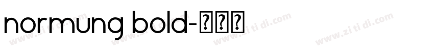 normung bold字体转换